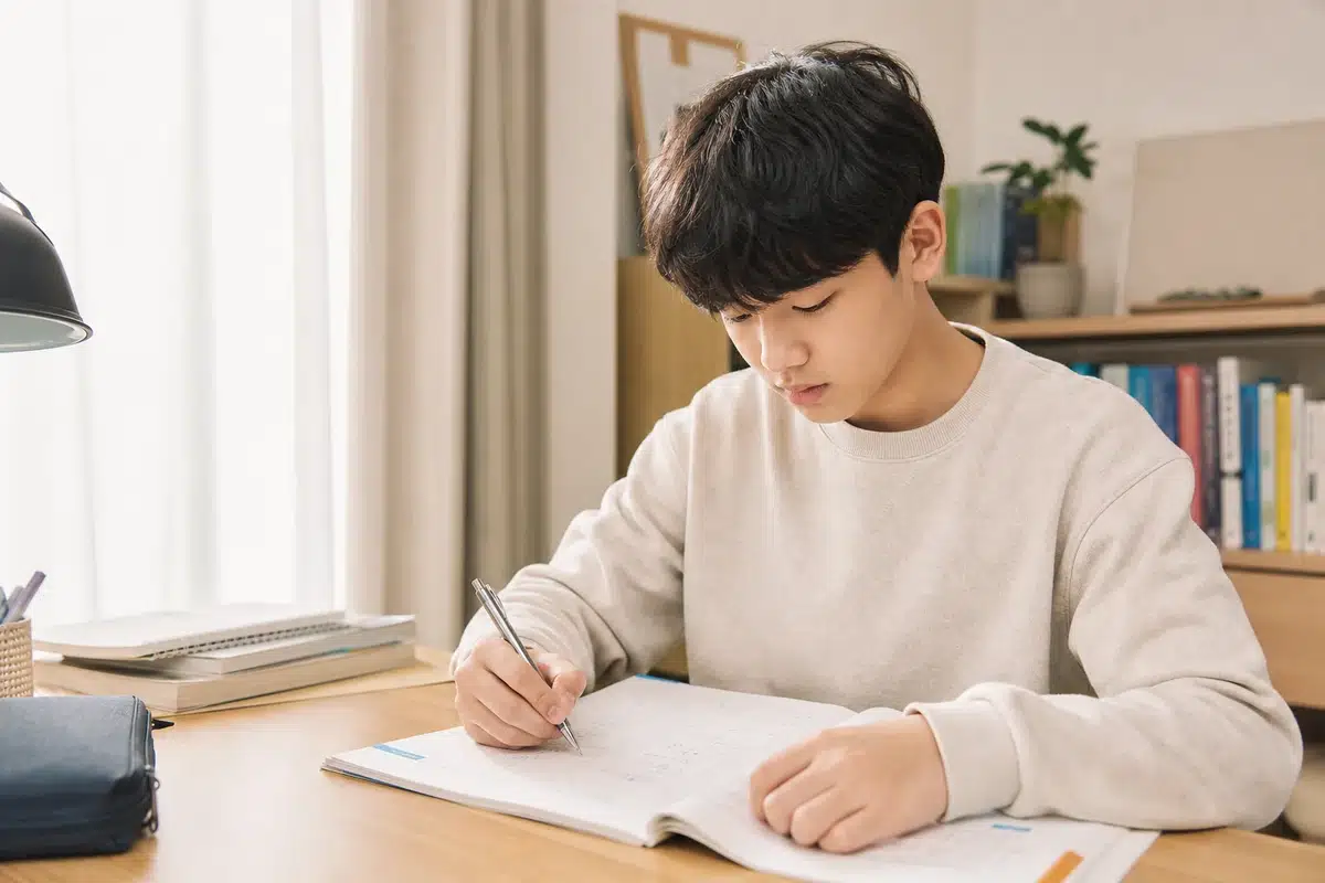 충북 고졸 검정고시 과외 학습 모습