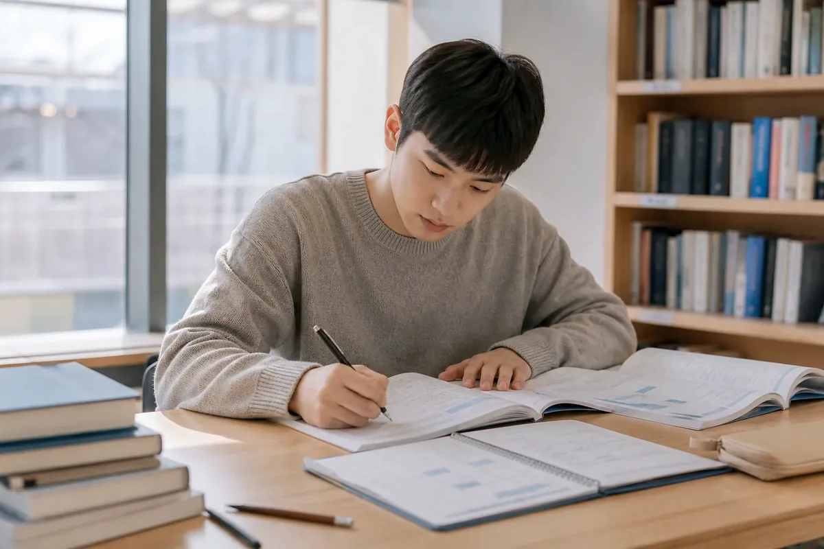 경기 부천시 중동 고졸 검정고시 과외 학습 모습